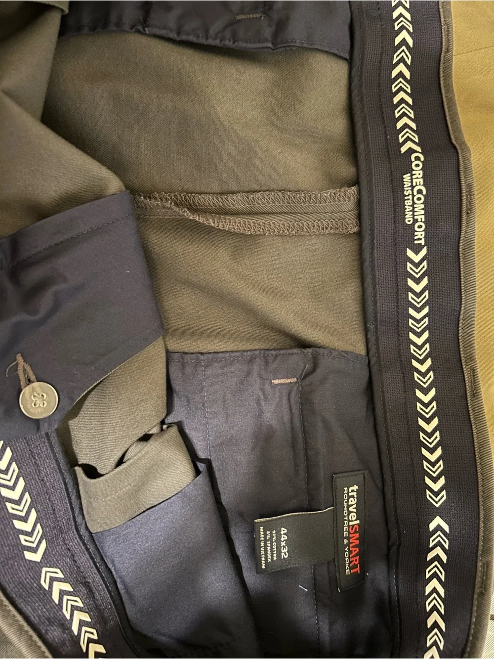 Roundtree & Yorke Gray TravelSmart Dress Pants